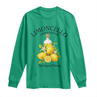 Vintage Limoncello Lemon Liqueur Long Sleeve Shirt Italian Summer Letter Fruit Printed Graphic