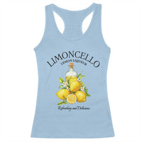 Vintage Limoncello Lemon Liqueur Racerback Tank Top Italian Summer Letter Fruit Printed Graphic