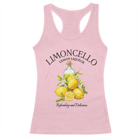 Vintage Limoncello Lemon Liqueur Racerback Tank Top Italian Summer Letter Fruit Printed Graphic