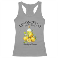 Vintage Limoncello Lemon Liqueur Racerback Tank Top Italian Summer Letter Fruit Printed Graphic