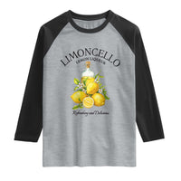Vintage Limoncello Lemon Liqueur Raglan Shirt Italian Summer Letter Fruit Printed Graphic