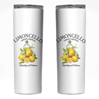 Vintage Limoncello Lemon Liqueur Skinny Tumbler Italian Summer Letter Fruit Printed Graphic