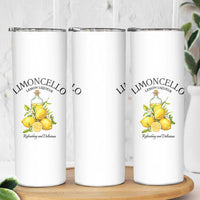 Vintage Limoncello Lemon Liqueur Skinny Tumbler Italian Summer Letter Fruit Printed Graphic