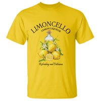 Vintage Limoncello Lemon Liqueur T Shirt Italian Summer Letter Fruit Printed Graphic