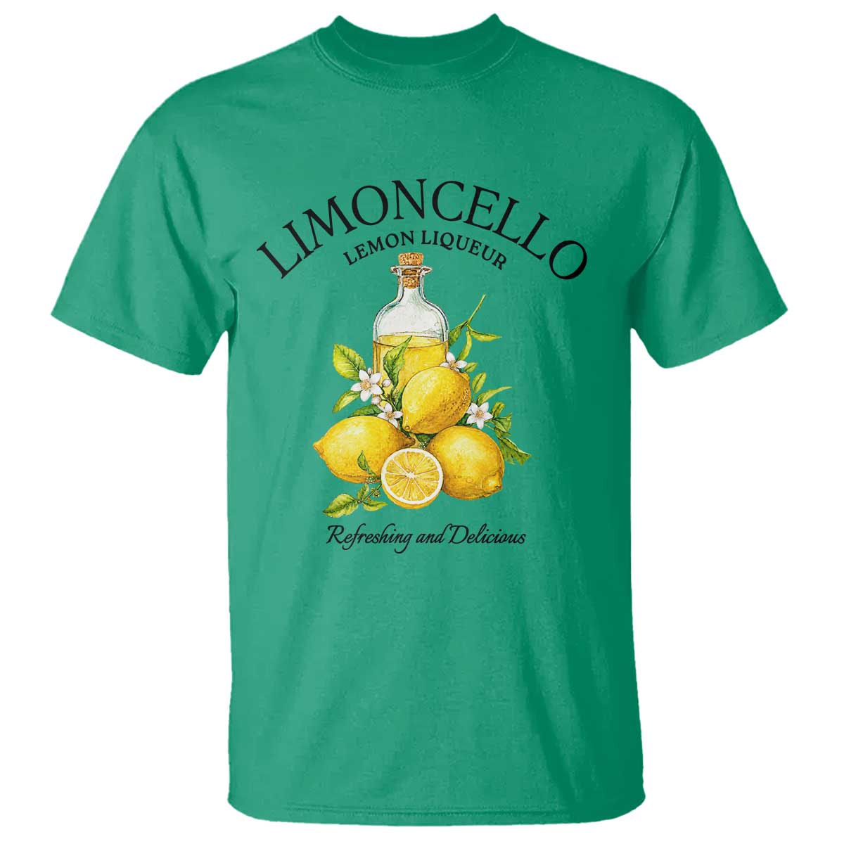 Vintage Limoncello Lemon Liqueur T Shirt Italian Summer Letter Fruit Printed Graphic