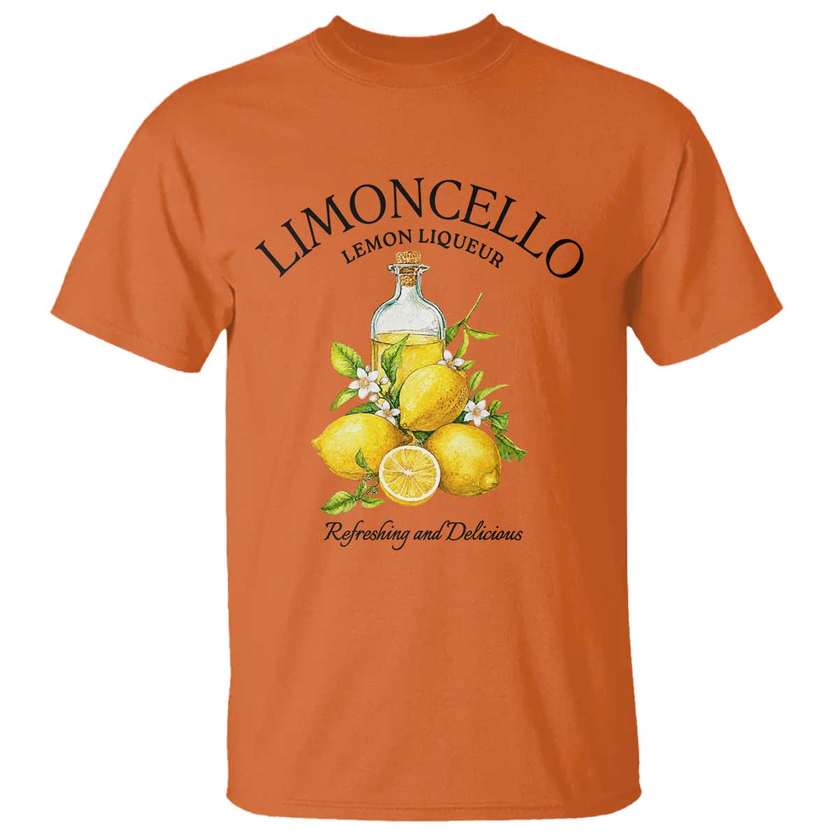 Vintage Limoncello Lemon Liqueur T Shirt Italian Summer Letter Fruit Printed Graphic