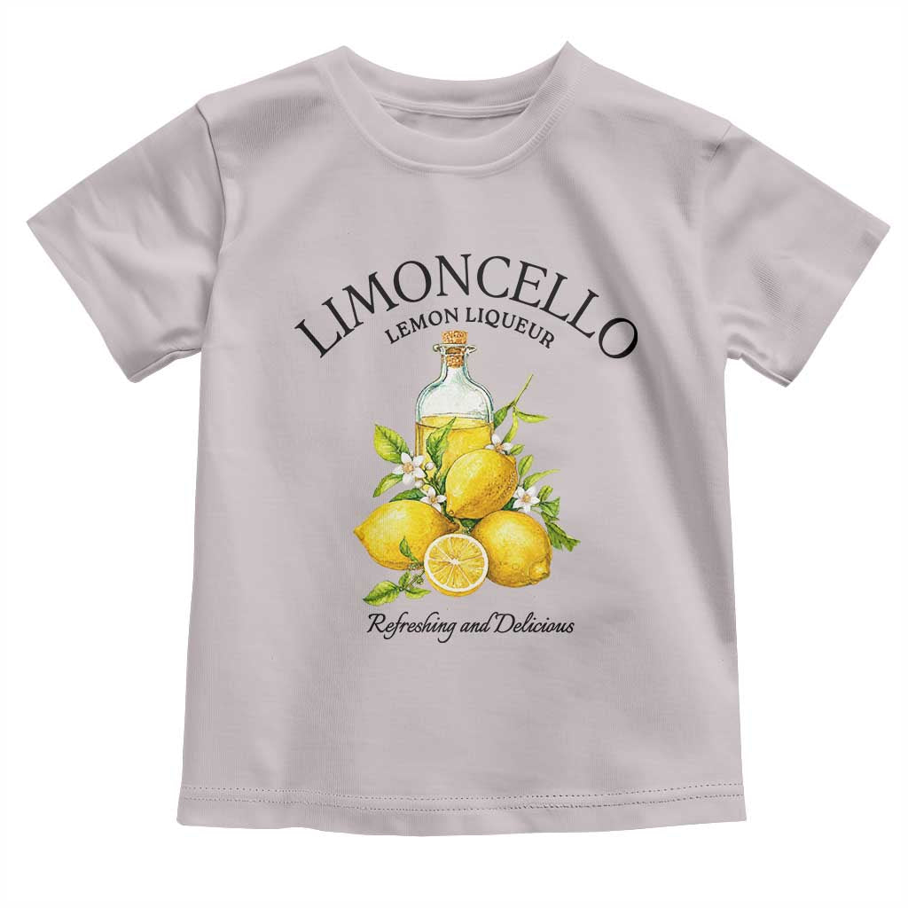 Vintage Limoncello Lemon Liqueur Toddler T Shirt Italian Summer Letter Fruit Printed Graphic