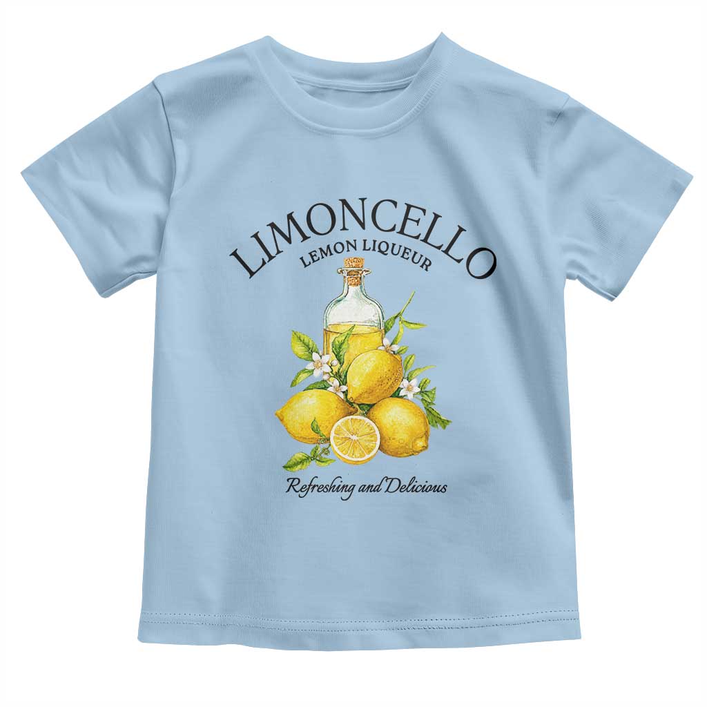 Vintage Limoncello Lemon Liqueur Toddler T Shirt Italian Summer Letter Fruit Printed Graphic