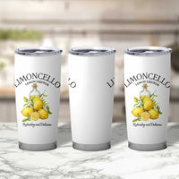 Vintage Limoncello Lemon Liqueur Tumbler Cup Italian Summer Letter Fruit Printed Graphic