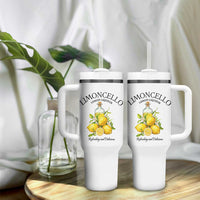 Vintage Limoncello Lemon Liqueur Tumbler With Handle Italian Summer Letter Fruit Printed Graphic