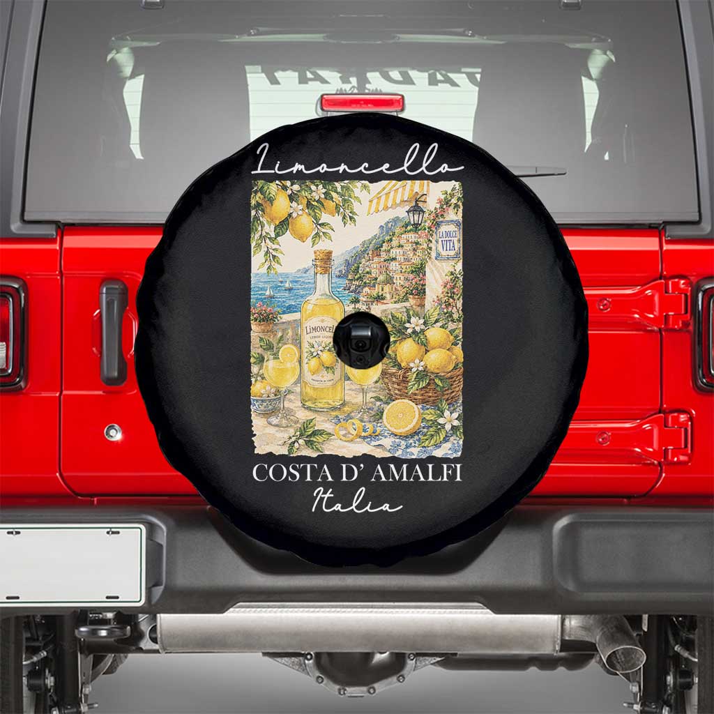 Limoncello Amalfi Coast Spare Tire Cover Lemon Lover Italian Summer Fruit