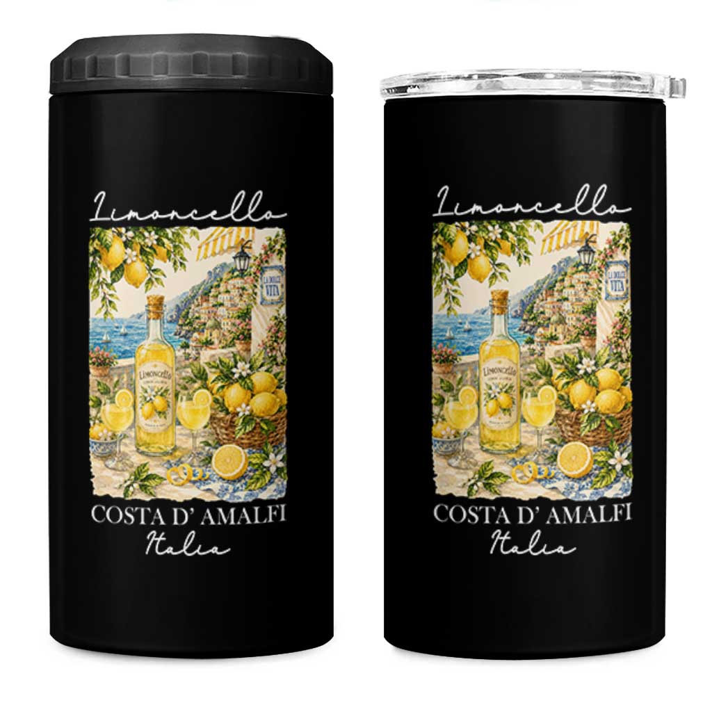 Limoncello Amalfi Coast 4 in 1 Can Cooler Tumbler Lemon Lover Italian Summer Fruit