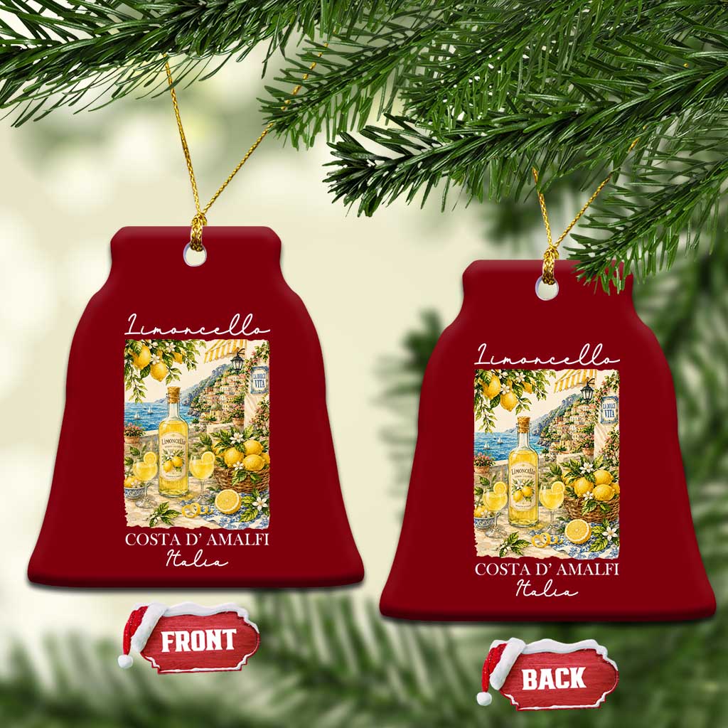 Limoncello Amalfi Coast Ceramic Ornament Lemon Lover Italian Summer Fruit