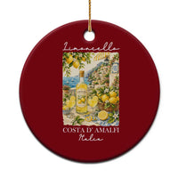 Limoncello Amalfi Coast Ceramic Ornament Lemon Lover Italian Summer Fruit