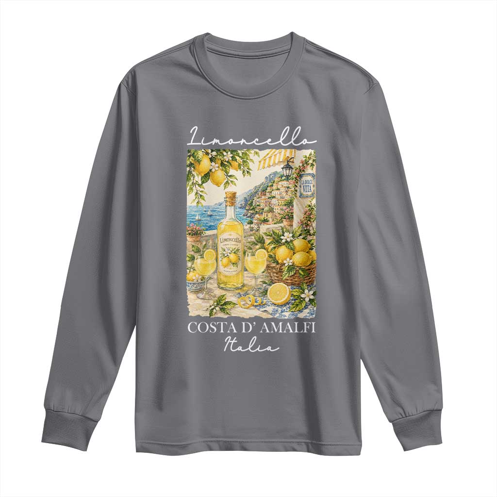 Limoncello Amalfi Coast Long Sleeve Shirt Lemon Lover Italian Summer Fruit