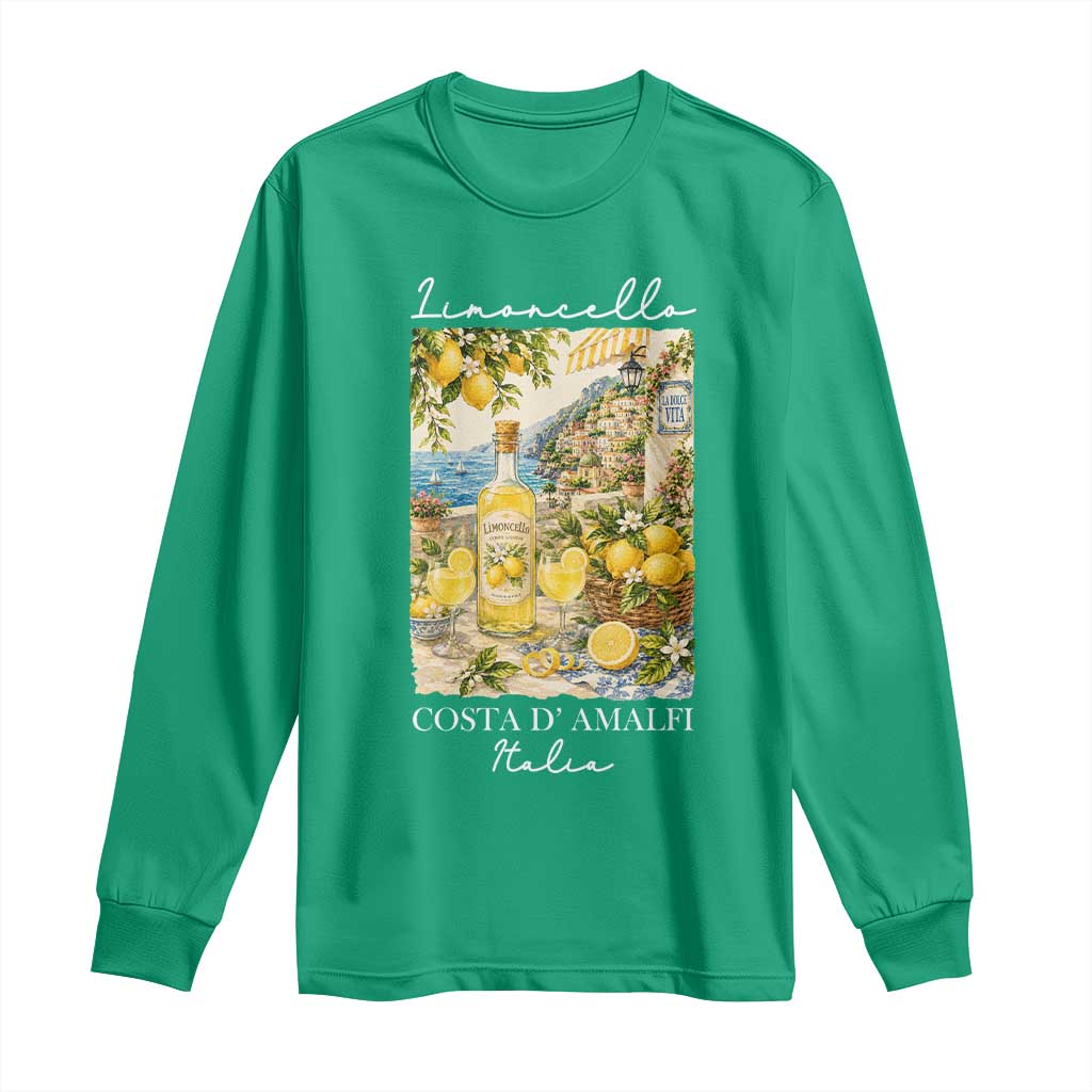 Limoncello Amalfi Coast Long Sleeve Shirt Lemon Lover Italian Summer Fruit