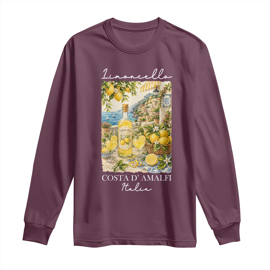 Limoncello Amalfi Coast Long Sleeve Shirt Lemon Lover Italian Summer Fruit