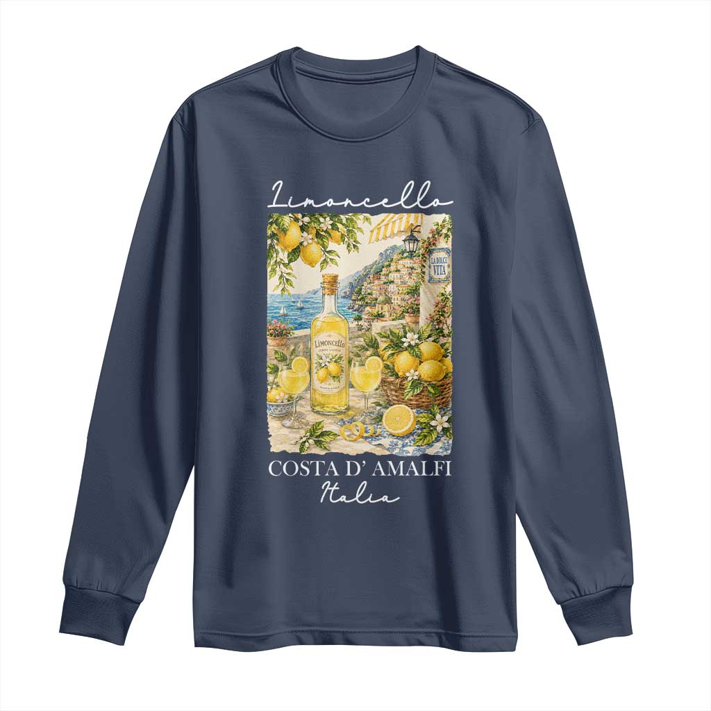 Limoncello Amalfi Coast Long Sleeve Shirt Lemon Lover Italian Summer Fruit