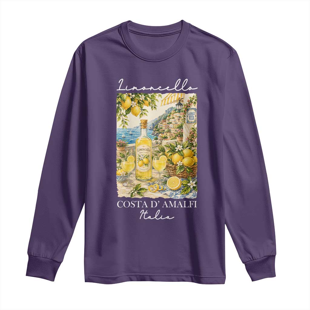 Limoncello Amalfi Coast Long Sleeve Shirt Lemon Lover Italian Summer Fruit