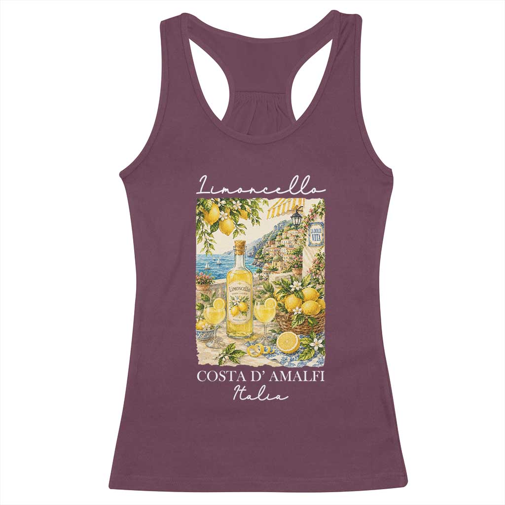 Limoncello Amalfi Coast Racerback Tank Top Lemon Lover Italian Summer Fruit