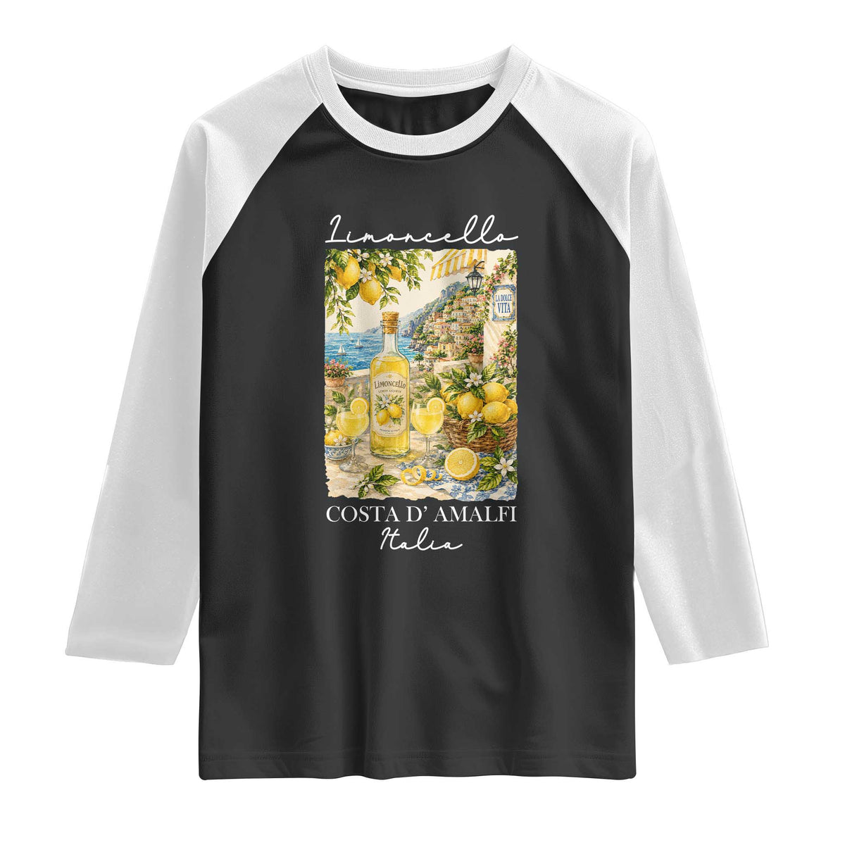 Limoncello Amalfi Coast Raglan Shirt Lemon Lover Italian Summer Fruit