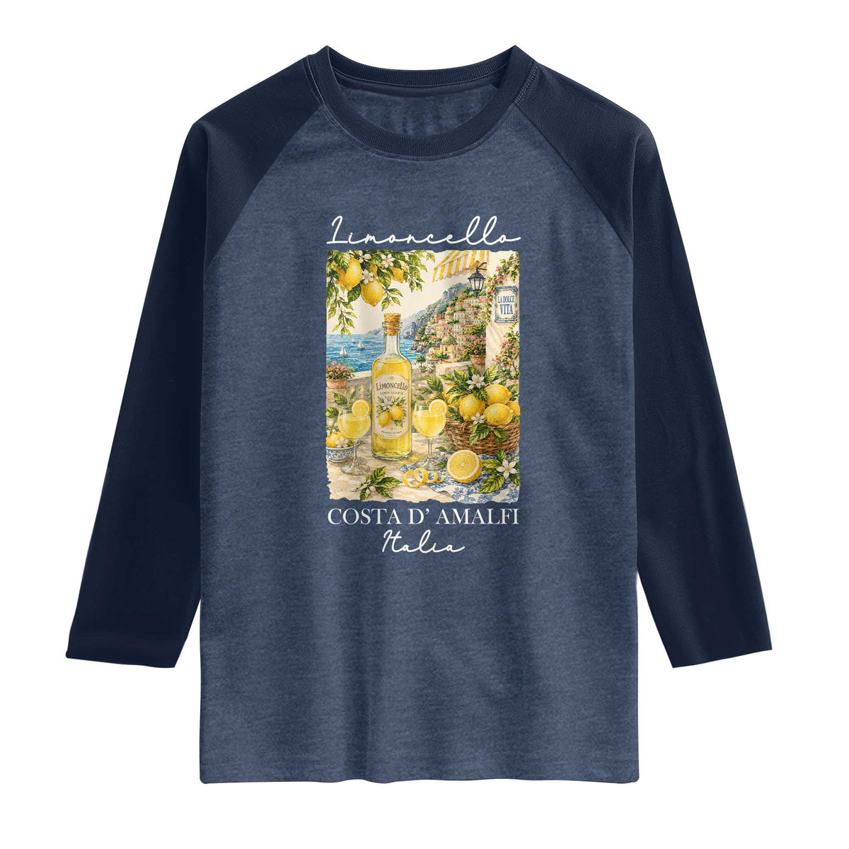 Limoncello Amalfi Coast Raglan Shirt Lemon Lover Italian Summer Fruit