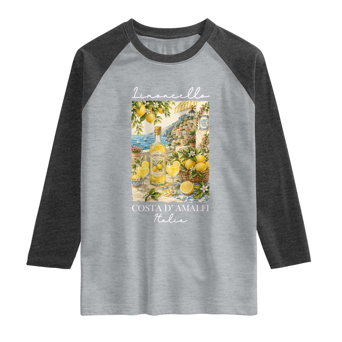 Limoncello Amalfi Coast Raglan Shirt Lemon Lover Italian Summer Fruit