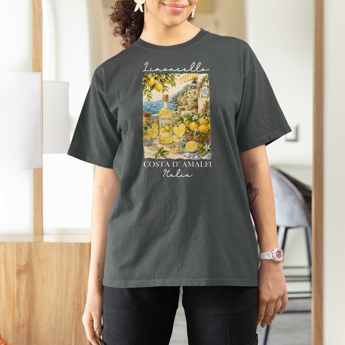 Limoncello Amalfi Coast T Shirt For Women Lemon Lover Italian Summer Fruit