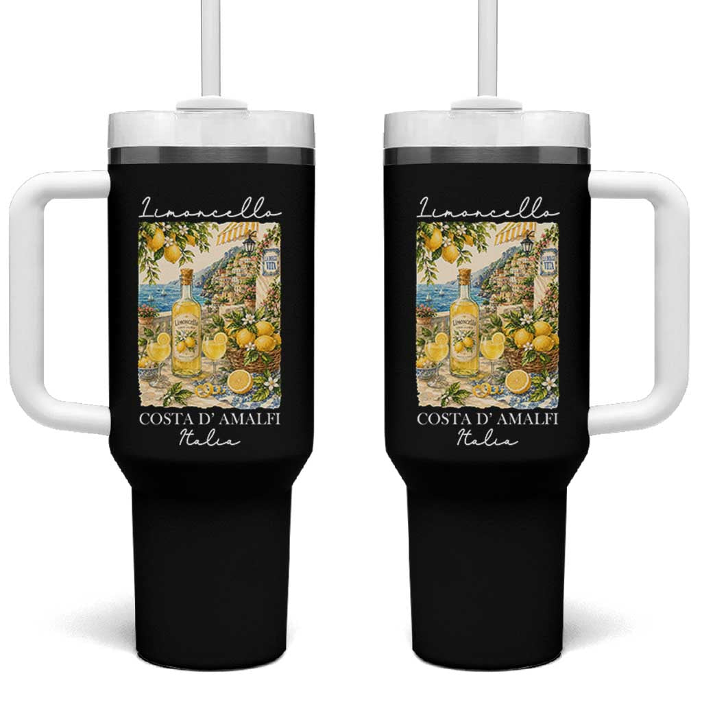 Limoncello Amalfi Coast Tumbler With Handle Lemon Lover Italian Summer Fruit