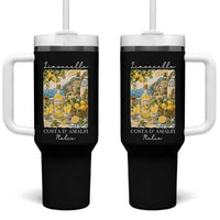 Limoncello Amalfi Coast Tumbler With Handle Lemon Lover Italian Summer Fruit