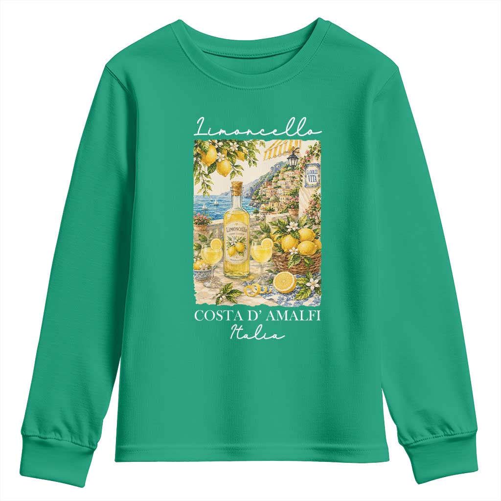 Limoncello Amalfi Coast Youth Sweatshirt Lemon Lover Italian Summer Fruit