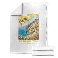 Amalfi Coast La Dolce Vita Italy Throw Blanket Vintage Summer Amalfi Coast