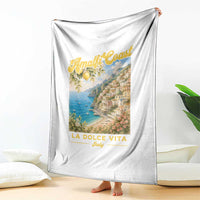 Amalfi Coast La Dolce Vita Italy Throw Blanket Vintage Summer Amalfi Coast