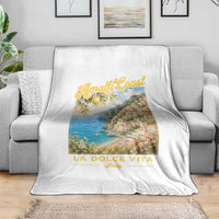 Amalfi Coast La Dolce Vita Italy Throw Blanket Vintage Summer Amalfi Coast