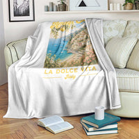 Amalfi Coast La Dolce Vita Italy Throw Blanket Vintage Summer Amalfi Coast