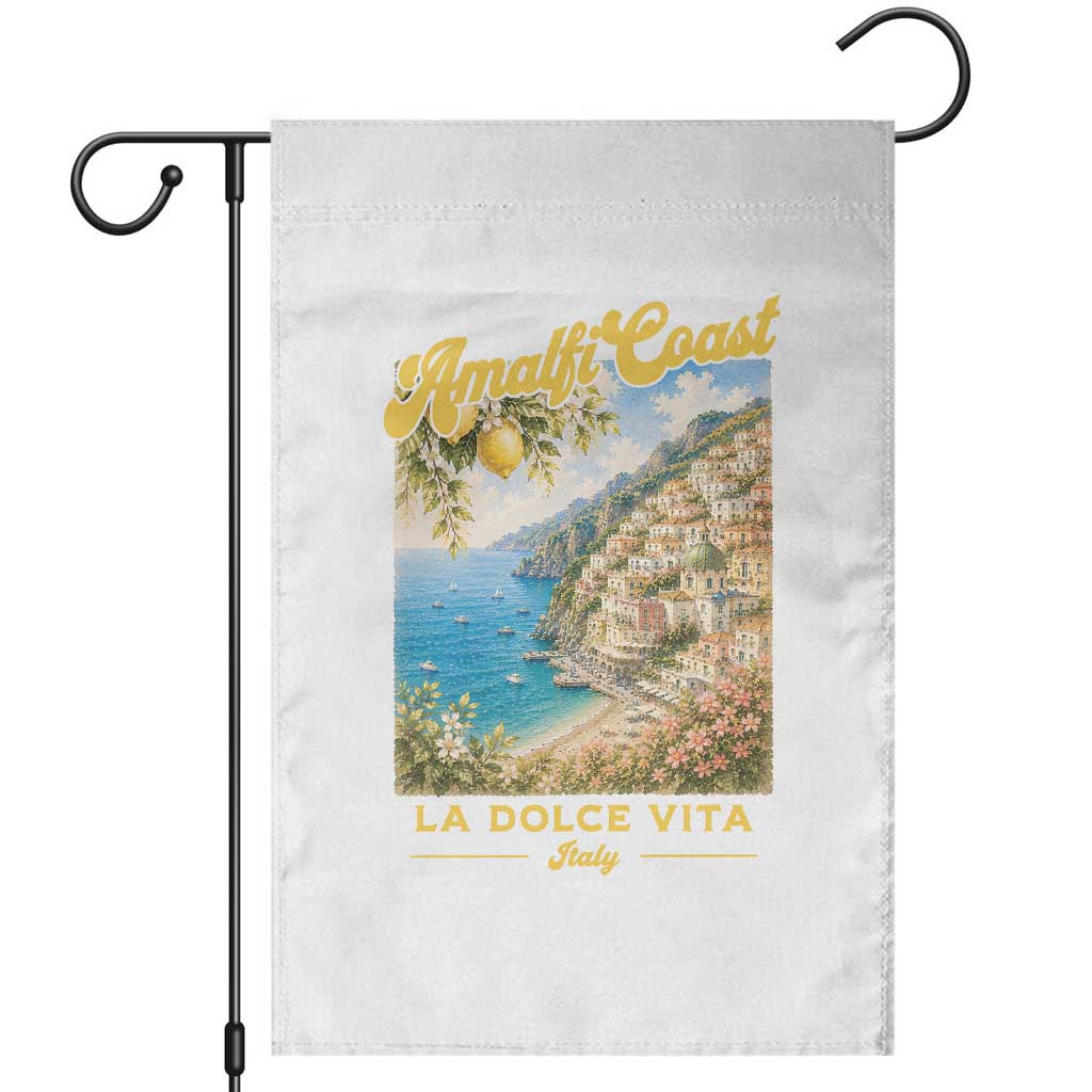 Amalfi Coast La Dolce Vita Italy Garden Flag Vintage Summer Amalfi Coast