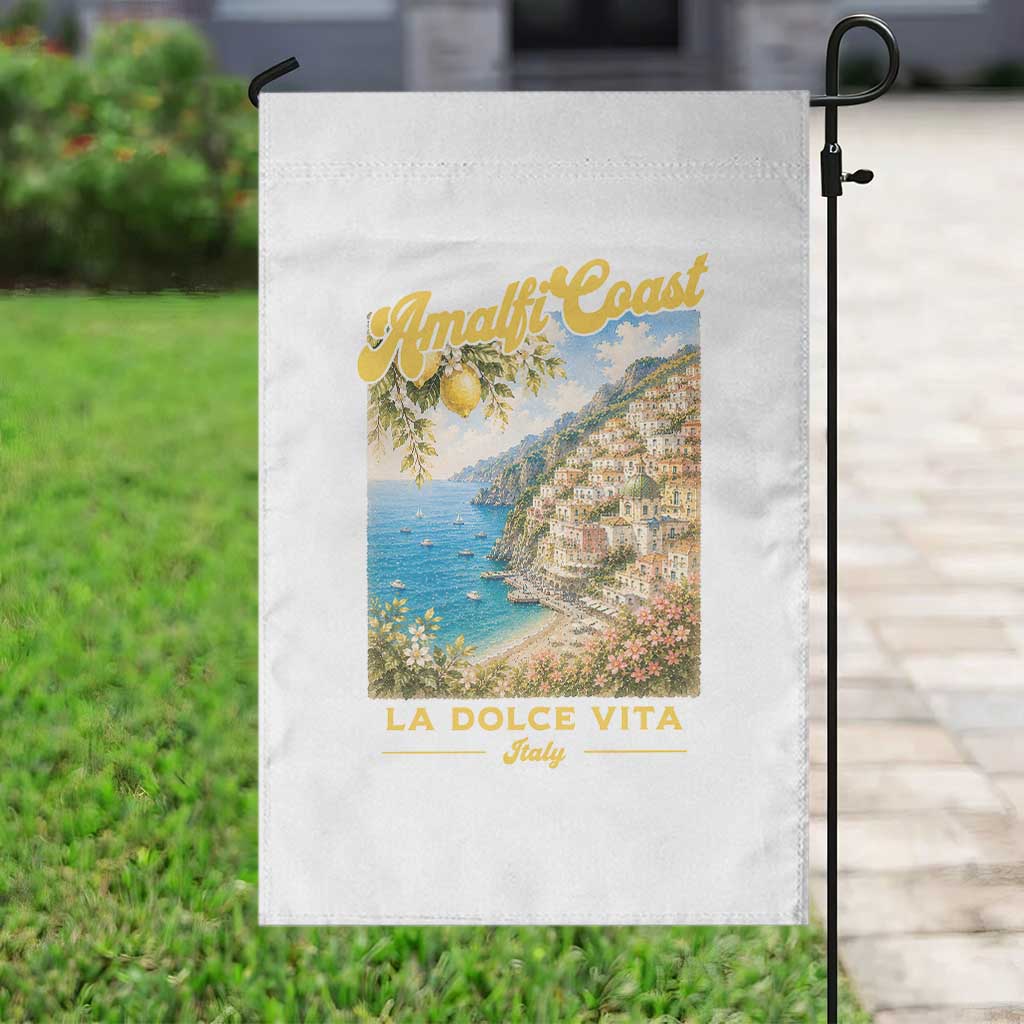 Amalfi Coast La Dolce Vita Italy Garden Flag Vintage Summer Amalfi Coast