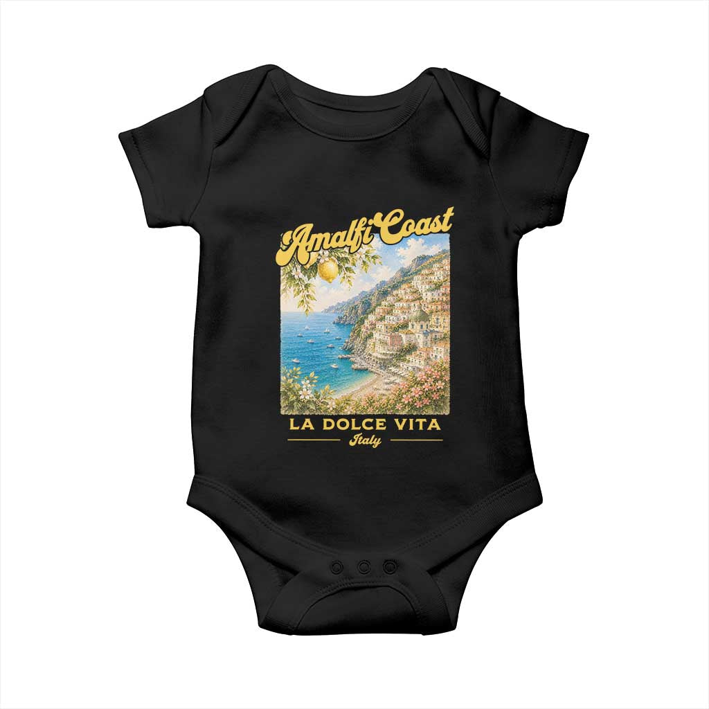 Amalfi Coast La Dolce Vita Italy Baby Onesie Vintage Summer Amalfi Coast