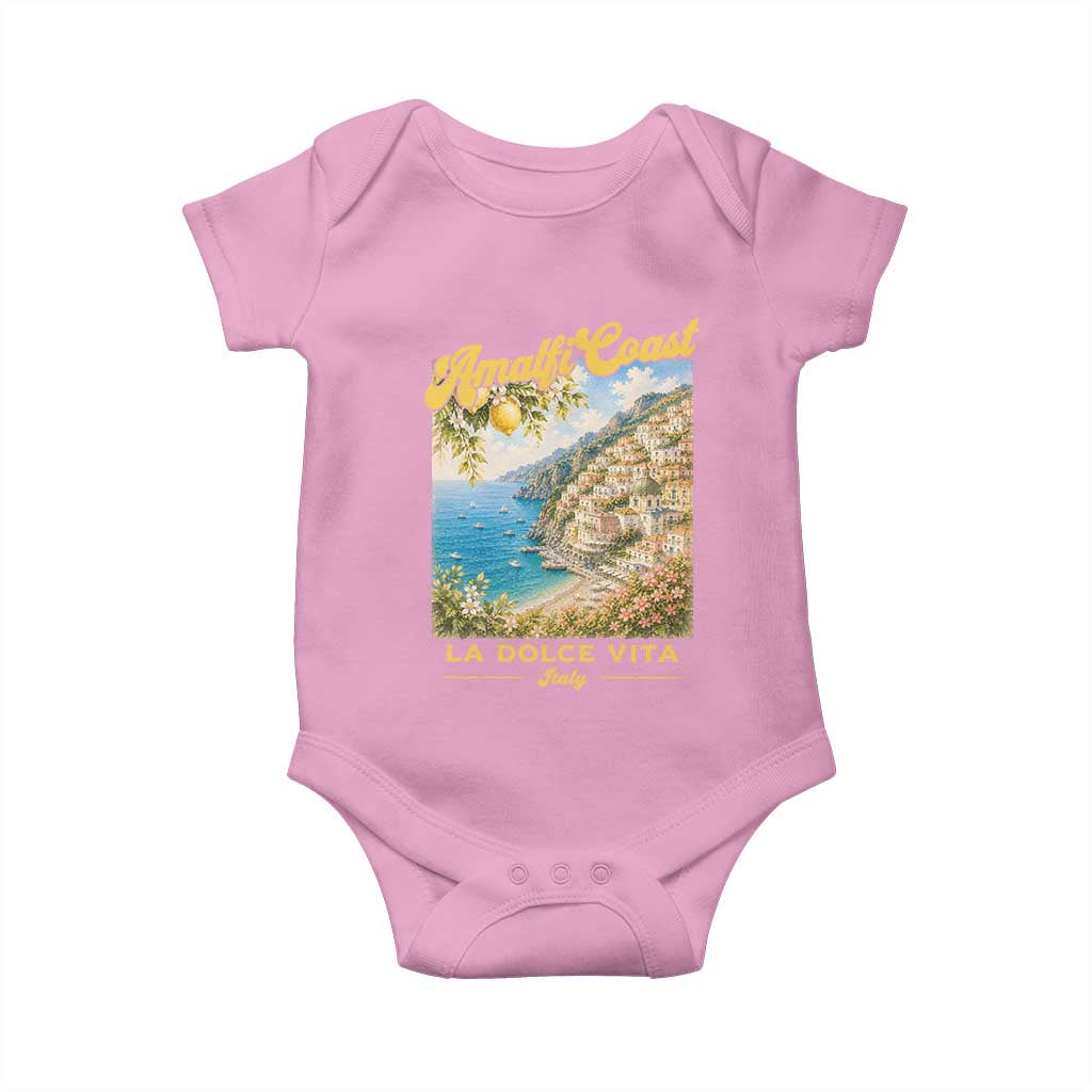 Amalfi Coast La Dolce Vita Italy Baby Onesie Vintage Summer Amalfi Coast
