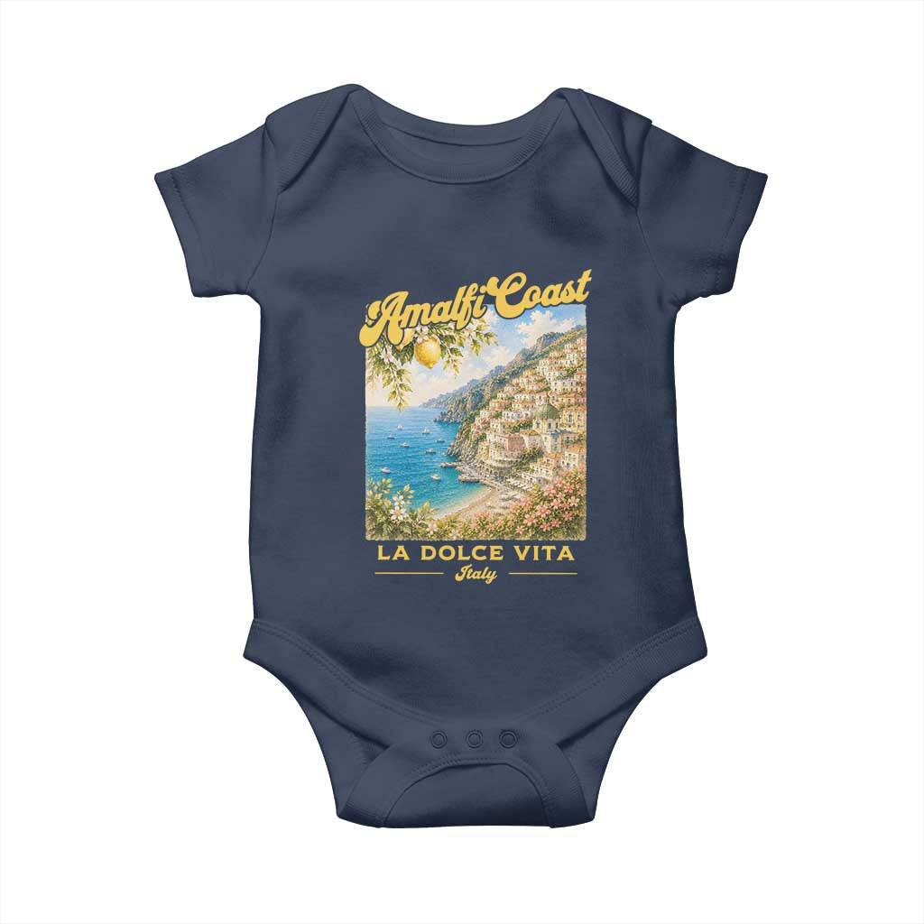 Amalfi Coast La Dolce Vita Italy Baby Onesie Vintage Summer Amalfi Coast