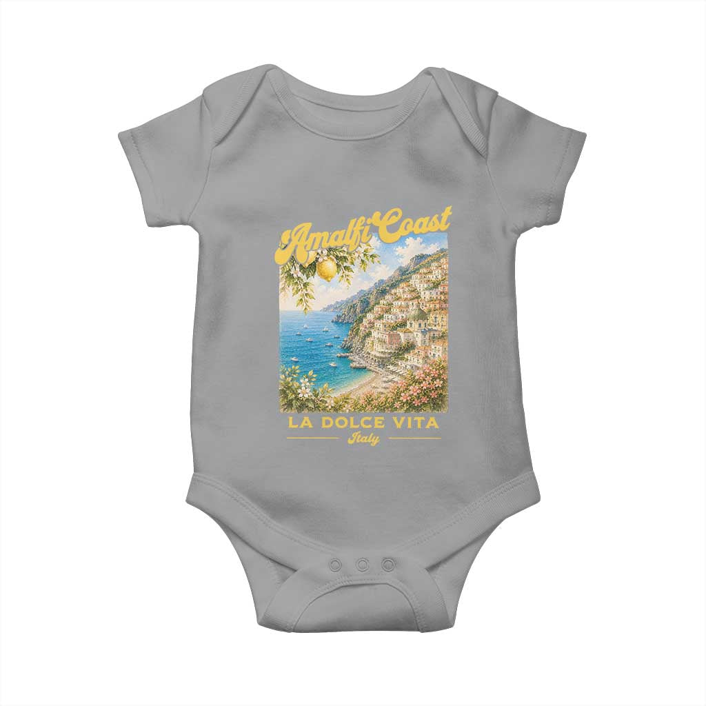 Amalfi Coast La Dolce Vita Italy Baby Onesie Vintage Summer Amalfi Coast