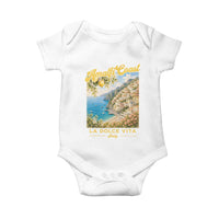Amalfi Coast La Dolce Vita Italy Baby Onesie Vintage Summer Amalfi Coast