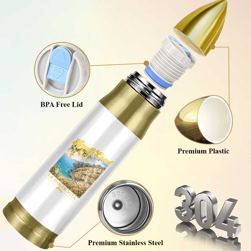 Amalfi Coast La Dolce Vita Italy Bullet Tumbler Vintage Summer Amalfi Coast