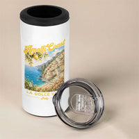Amalfi Coast La Dolce Vita Italy 4 in 1 Can Cooler Tumbler Vintage Summer Amalfi Coast