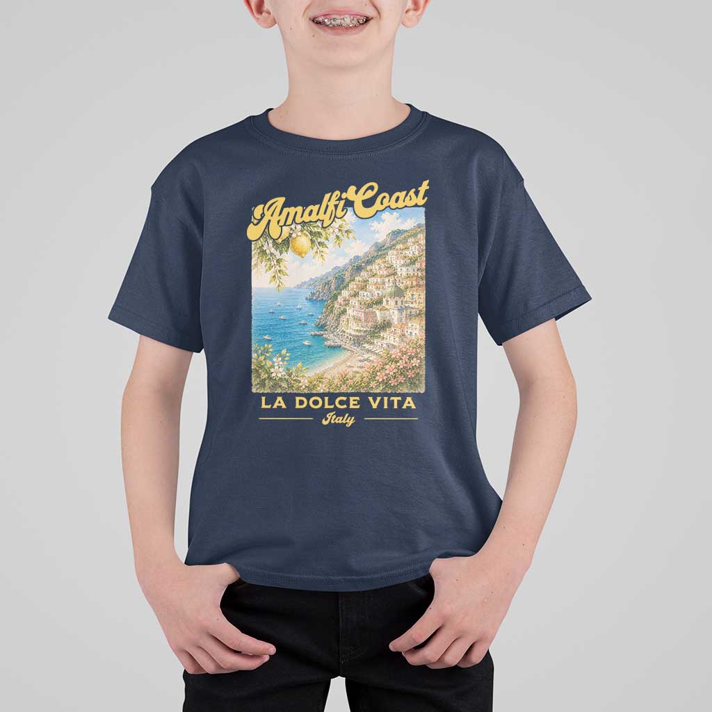 Amalfi Coast La Dolce Vita Italy T Shirt For Kid Vintage Summer Amalfi Coast