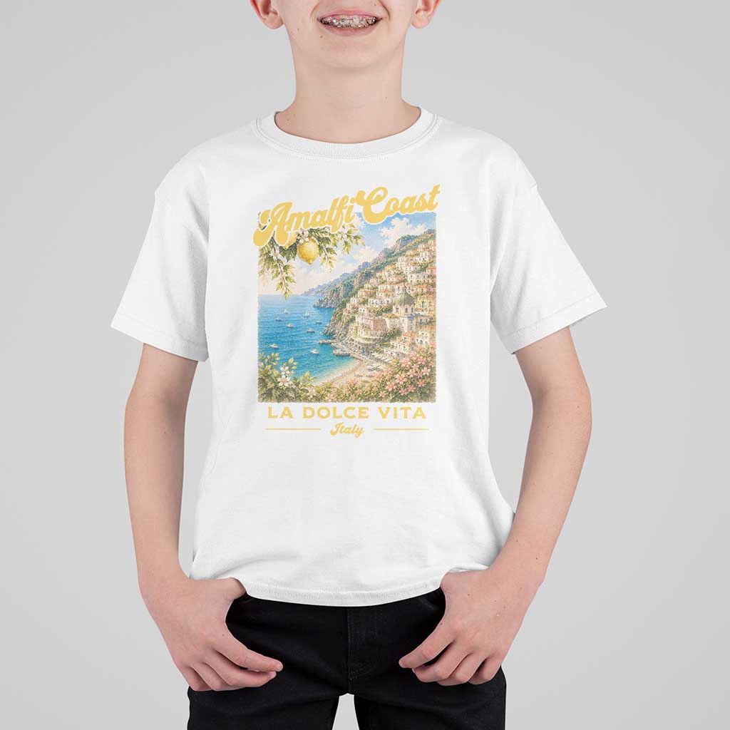 Amalfi Coast La Dolce Vita Italy T Shirt For Kid Vintage Summer Amalfi Coast