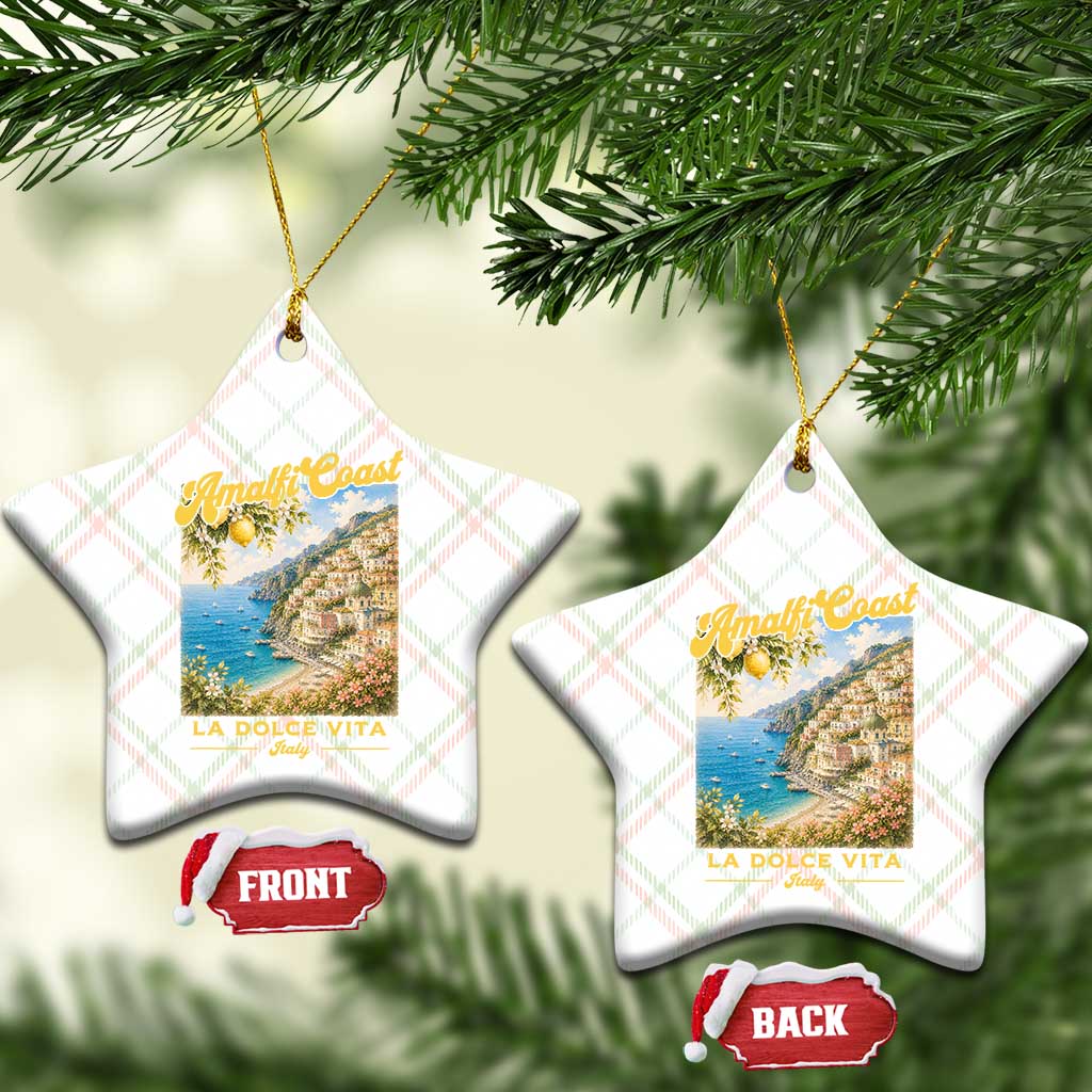 Amalfi Coast La Dolce Vita Italy Ceramic Ornament Vintage Summer Amalfi Coast