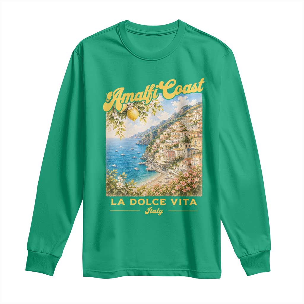 Amalfi Coast La Dolce Vita Italy Long Sleeve Shirt Vintage Summer Amalfi Coast