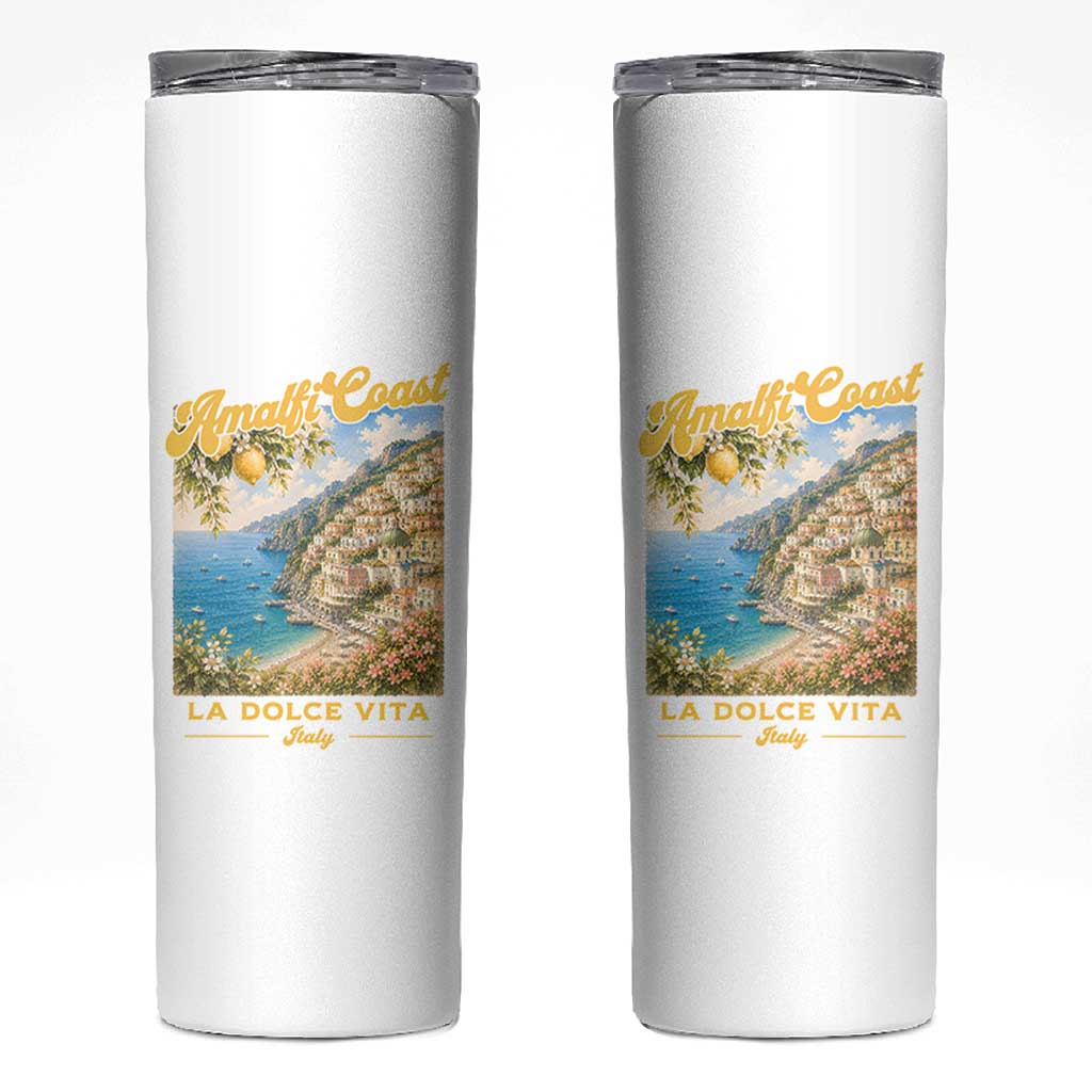 Amalfi Coast La Dolce Vita Italy Skinny Tumbler Vintage Summer Amalfi Coast