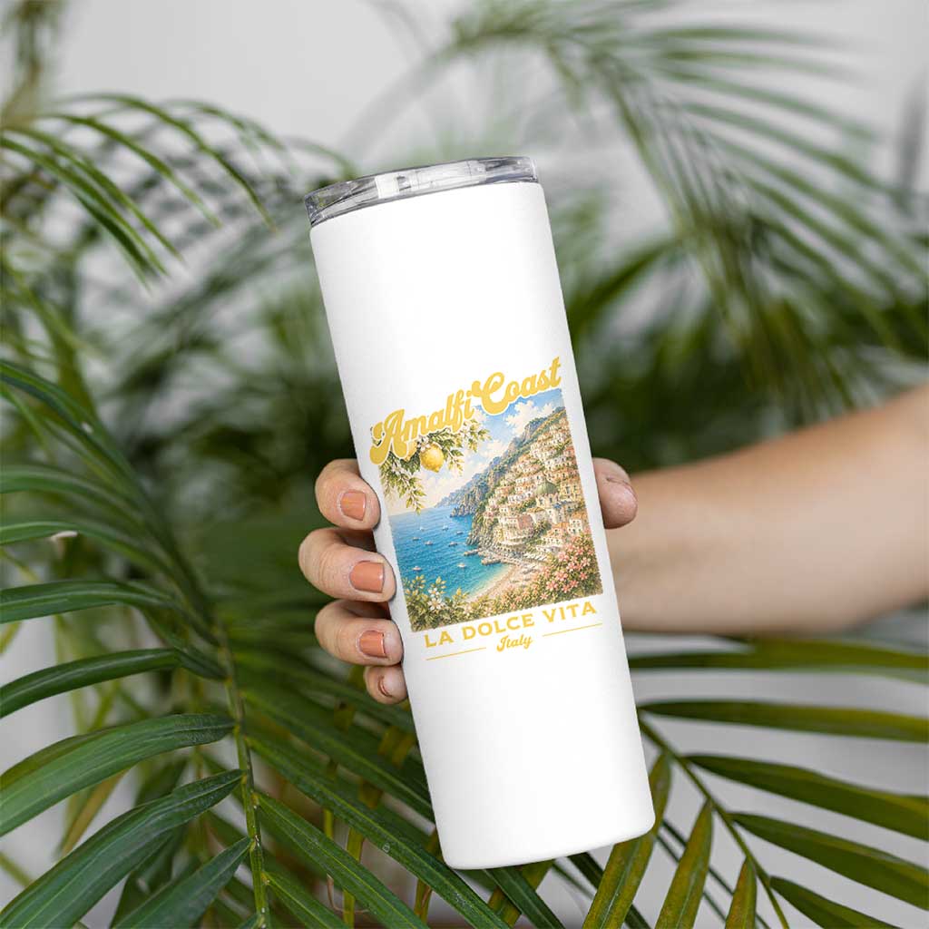 Amalfi Coast La Dolce Vita Italy Skinny Tumbler Vintage Summer Amalfi Coast